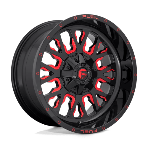 Fuel 1PC D612 STROKE N2 GLOSS BLACK RED TINTED CLEAR