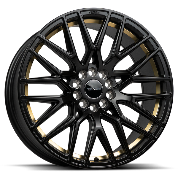 Venom 40 Satin Black w Gold Line
