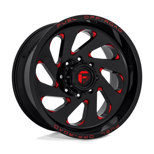 Fuel 1PC D638 VORTEX N2 GLOSS BLACK RED TINTED CLEAR