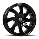 Lux 12 Gloss Black w/ Chrome Spike Rivets