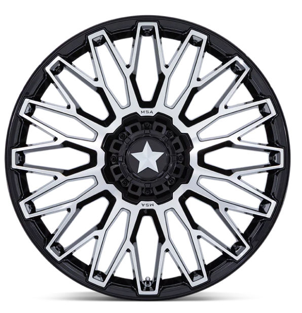 MSA Offroad Wheels M50 CLUBBER NW GLOSS BLACK MACHINED