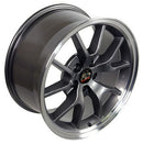 OE Wheels FR05B Gunmetal Wheel Anthracite Wheel with Machined Lip
