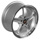 OE Wheels FR04B Silver Wheel Silver Wheel with Machined Lip