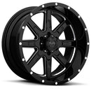 Tuff T15 N2 GLOSS BLACK W/ MILLED SPOKES