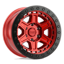 Black Rhino RENO N2 CANDY RED W/ BLACK RING & BOLTS