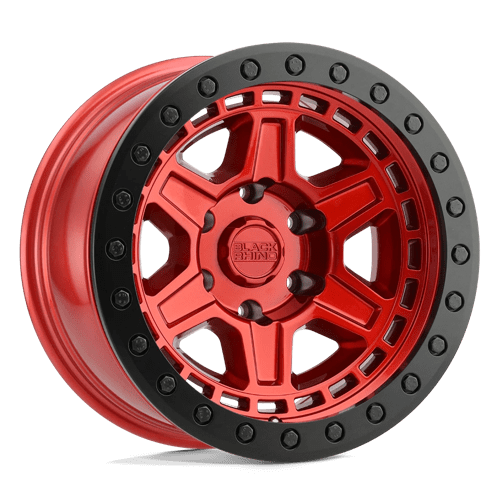 Black Rhino RENO N2 CANDY RED W/ BLACK RING & BOLTS