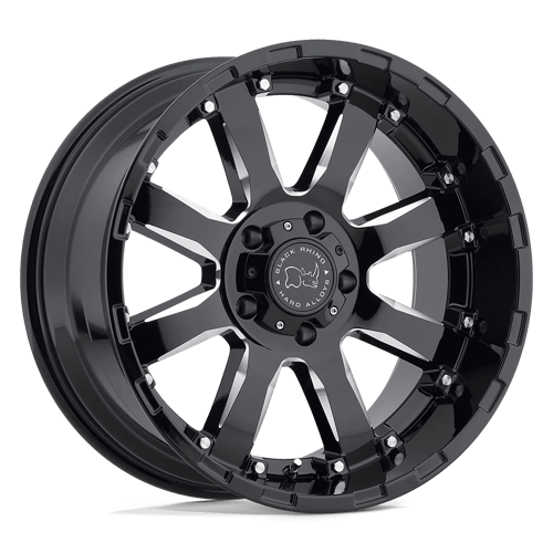 Black Rhino SIERRA N2 GLOSS BLACK W/ MILLED SPOKES