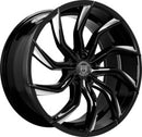 Lexani 669(MBT) Matisse gloss black with mirror machined spoke tips