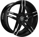Lexani 802(MBT) Bremen gloss black with mirror machined spoke tips