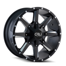 CALI OFF-ROAD 9100 SATIN BLACK/MILLED SPOKES