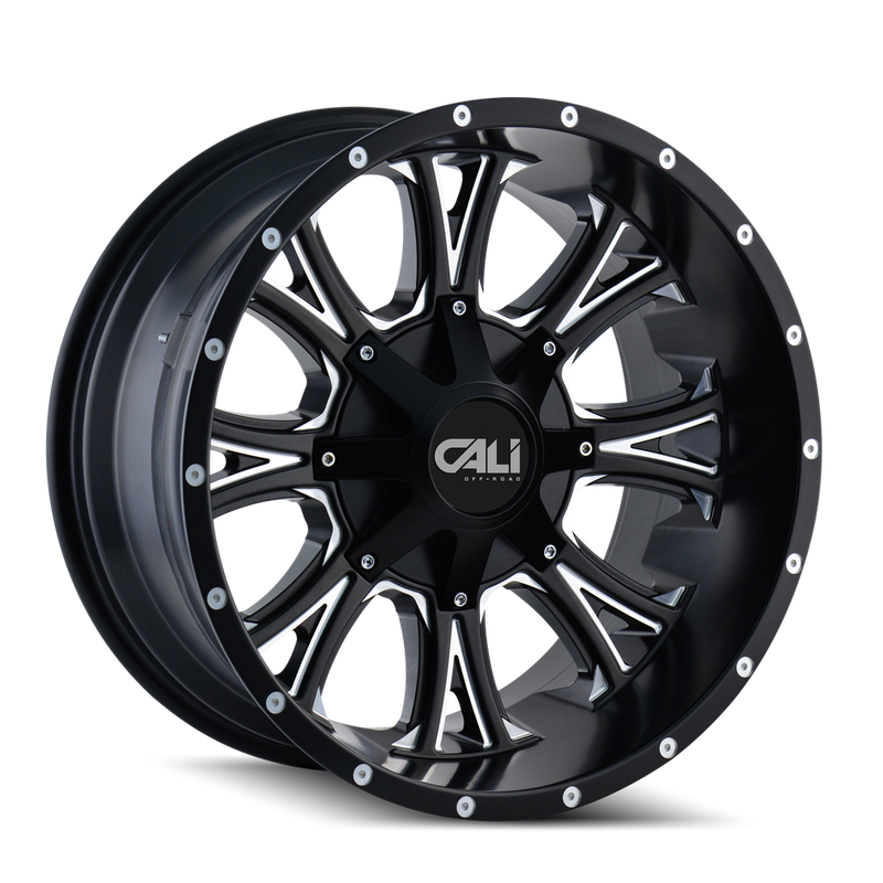 CALI OFF-ROAD 9101 SATIN BLACK/MILLED SPOKES