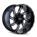 CALI OFF-ROAD 9102 SATIN BLACK/MILLED SPOKES