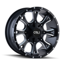 CALI OFF-ROAD 9103 SATIN BLACK/MILLED SPOKES