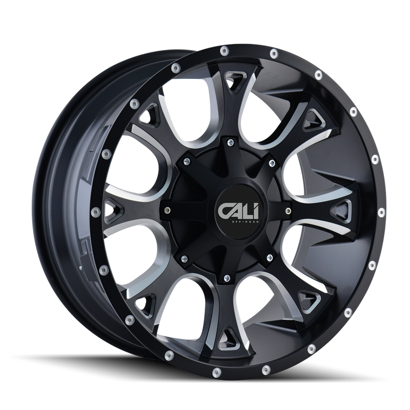 CALI OFF-ROAD 9103 SATIN BLACK/MILLED SPOKES