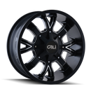 CALI OFF-ROAD 9104 SATIN BLACK/MILLED SPOKES