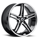 Asanti Black ABL-7 DB MACHINED FACE W/ SS LIP