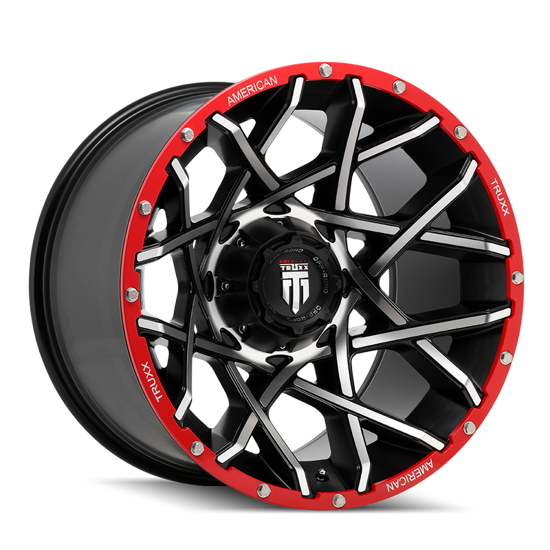 AMERICAN TRUXX AT1901 BLACK/MACHINED/RED BEADLOCK