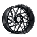 AMERICAN TRUXX FORGED ATF1909 MATTE BLACK/MILLED
