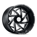 AMERICAN TRUXX FORGED ATF1910 MATTE BLACK/MILLED