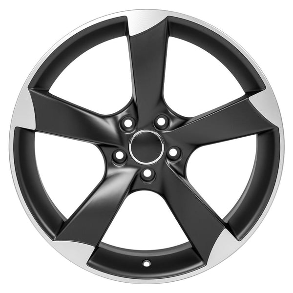 OE Wheels AU29 Machined Wheel Satin Black Machined Wheel