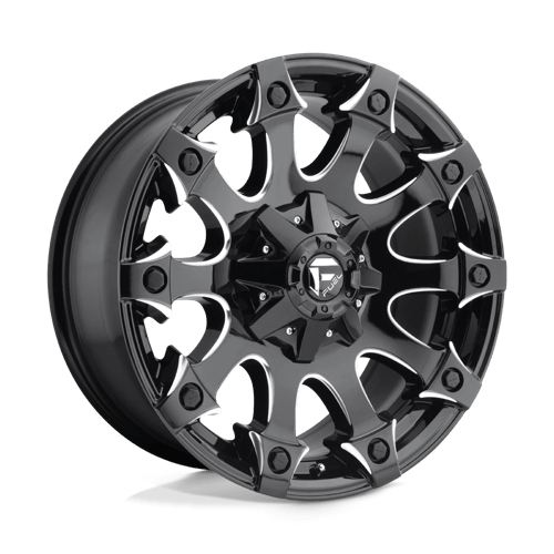 Fuel 1PC D578 BATTLE AXE BW GLOSS BLACK MILLED