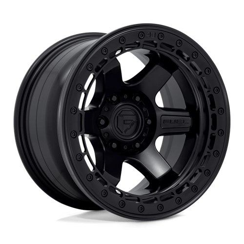 Fuel 1PC D122 BLOCK BEADLOCK N2 MATTE BLACK W/ MATTE BLACK RING