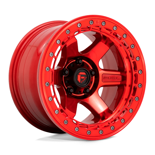 Fuel 1PC D123 BLOCK BEADLOCK N2 CANDY RED W/ CANDY RED RING