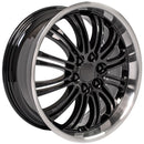 OE Wheels CA81 Black Wheel Black Wheel with Machined Lip