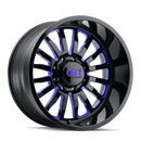 CALI OFF-ROAD GLOSS BLACK/BLUE MILLED SPOKES