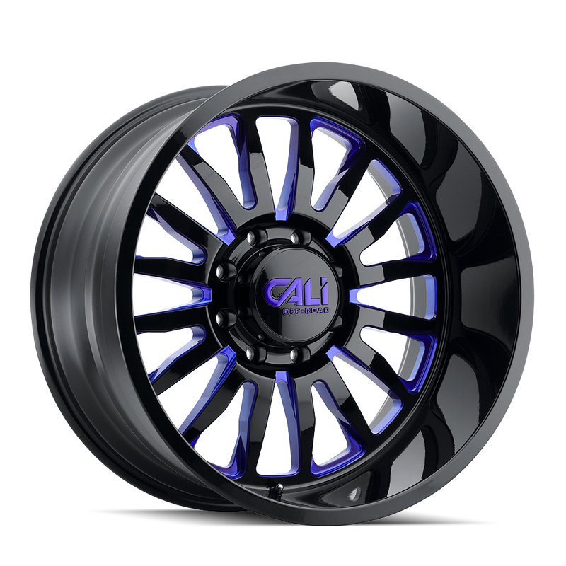 CALI OFF-ROAD GLOSS BLACK/BLUE MILLED SPOKES