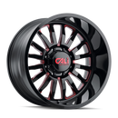 CALI OFF-ROAD GLOSS BLACK/RED MILLED SPOKES