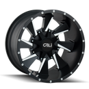CALI OFF-ROAD 9106 SATIN BLACK/MILLED SPOKES