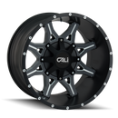CALI OFF-ROAD 9107 SATIN BLACK/MILLED SPOKES
