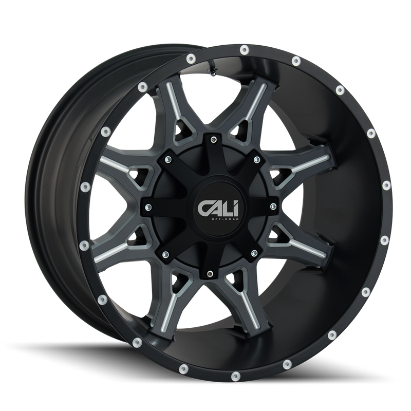 CALI OFF-ROAD 9107 SATIN BLACK/MILLED SPOKES