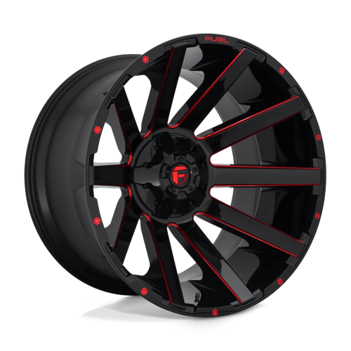 Fuel 1PC D643 CONTRA N2 GLOSS BLACK RED TINTED CLEAR