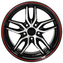 OE Wheels CV18A Machined Wheel Black Machined Redline Wheel