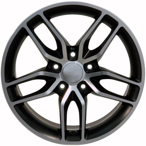 OE Wheels CV18B Machined Wheel Satin Black Machined Wheel