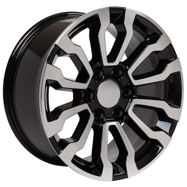 OE Wheels CV35 Black Wheel Black Machined Wheel