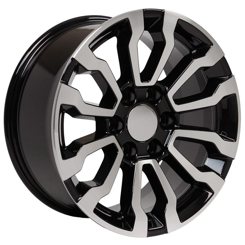 OE Wheels CV35 Black Wheel Black Machined Wheel