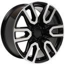 OE Wheels CV36 Black Wheel Black Machined Wheel