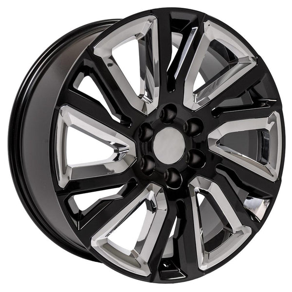 OE Wheels CV39 Black Wheel Black Wheel with Chrome