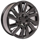 OE Wheels CV39 Black Wheel Satin Black Wheel with Gloss Black
