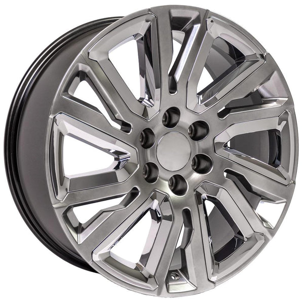 OE Wheels CV39 Hyper Wheel Hyper Black Wheel with Chrome Insert