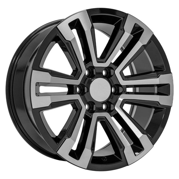 OE Wheels CV44 Black Wheel Black Machined Wheel