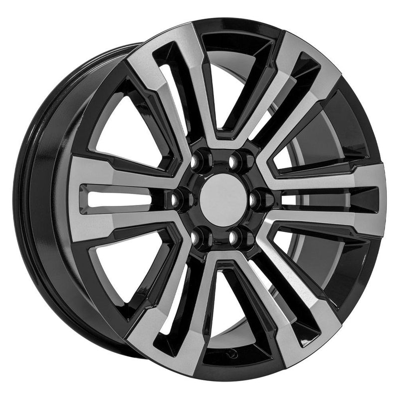 OE Wheels CV44 Black Wheel Black Machined Wheel