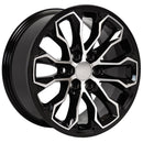 OE Wheels CV54 Black Wheel Black Machined Wheel