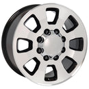 OE Wheels CV75B Machined Wheel Black Machined Wheel