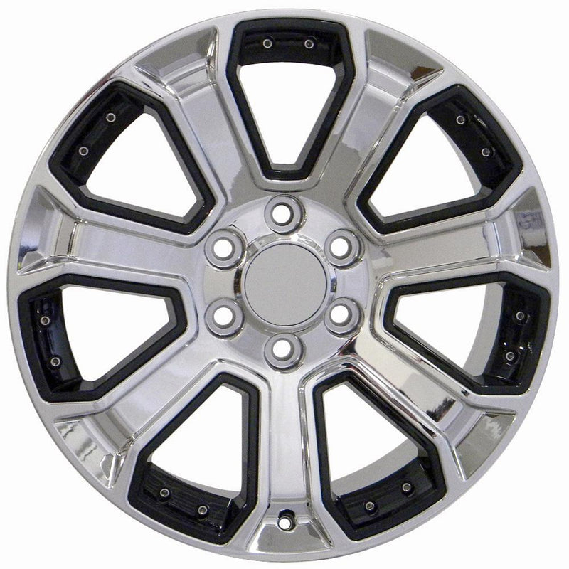 OE Wheels CV93 Chrome Wheel Chrome Wheel with Black