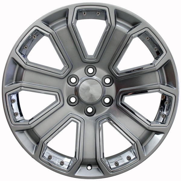 OE Wheels CV93 Hyper Wheel Hyper Black Wheel with Chrome Insert