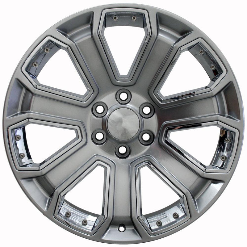OE Wheels CV93 Hyper Wheel Hyper Black Wheel with Chrome Insert